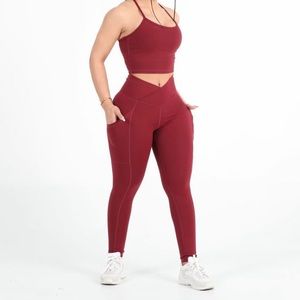 FTP Maroon Leggings